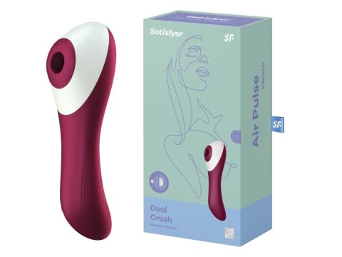 Stymulator łechtaczki fale ciśnienia wiśnia Dual Crush Satisfyer