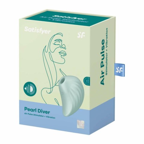 Stymulator łechtaczki wibrujący z Technologią Impulsów Powietrznych zielony Satisfyer