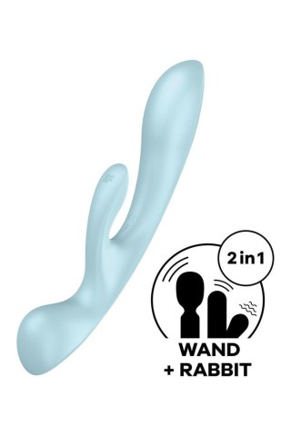 Wibrator Króliczek błękitny Triple Oh Satisfyer