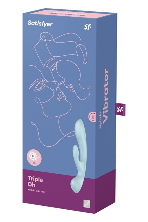 Wibrator Króliczek błękitny Triple Oh Satisfyer