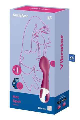 Wibrator Podgrzewany Do Punktu G wiśnia G-Hot Spot Connect App Satisfyer