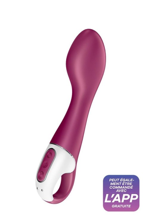 Wibrator Podgrzewany Do Punktu G wiśnia G-Hot Spot Connect App Satisfyer