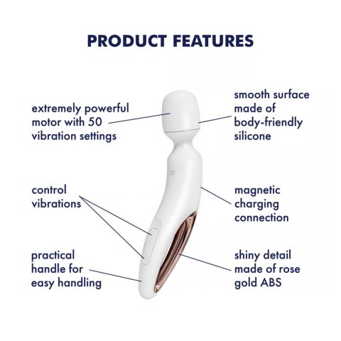 Wibrator różdżka-Wand-erland White/Rosegold-Satisfyer