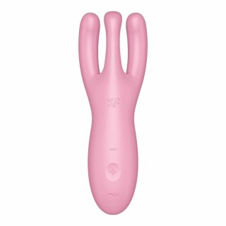 Wibrator do łechtaczki pudrowy róż Threesome 4 Connect App Satisfyer