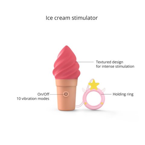 Mini Stymulator Cand'ice Raspberry Jolly 10 Trybów Wibracji Silikonowy USB Magnetyczny Wonder Project