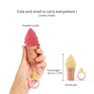 Mini Stymulator Cand'ice Raspberry Jolly 10 Trybów Wibracji Silikonowy USB Magnetyczny Wonder Project