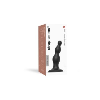 Dildo silikonowe do STRAP-ON czarne 13cm PLUG BEADS BLACK DORCELL