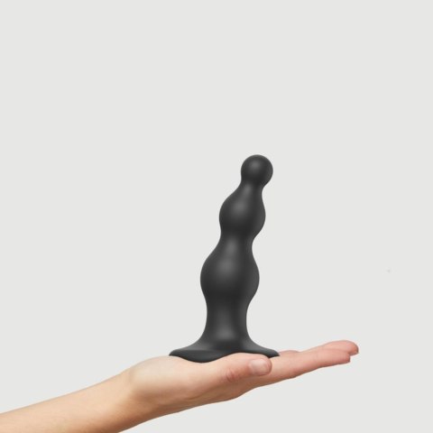 Dildo silikonowe do STRAP-ON czarne 13cm PLUG BEADS BLACK DORCELL