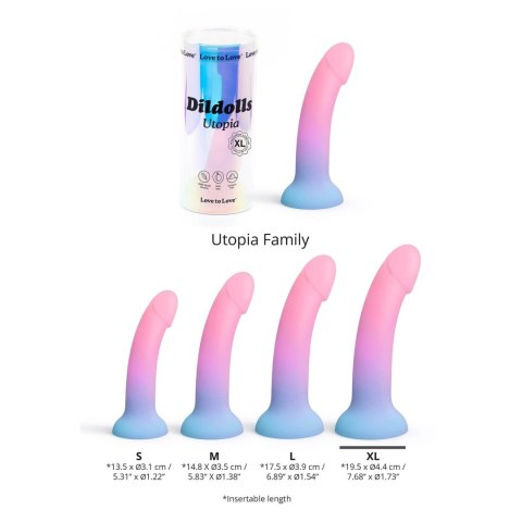 Dildo wielokolorowe 21cm XL DILDOLLS UTOPIA DORCELL
