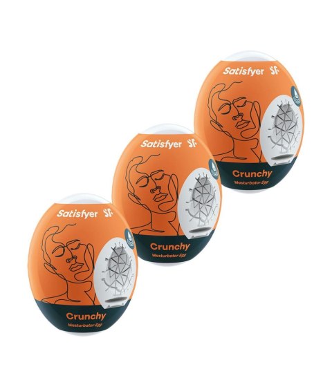 Masturbatory jednorazowe pomarańczowe 3szt. Crunchy Satisfyer