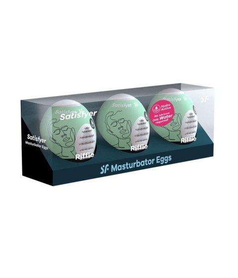 Masturbatory jednorazowe oliwkowe 3szt. Riffle Satisfyer
