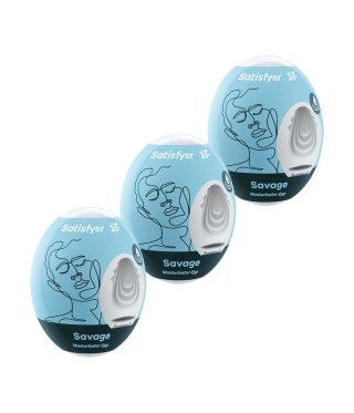 Masturbatory jednorazowe błękitne 3szt. Savage Satisfyer