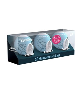 Masturbatory jednorazowe błękitne 3szt. Savage Satisfyer