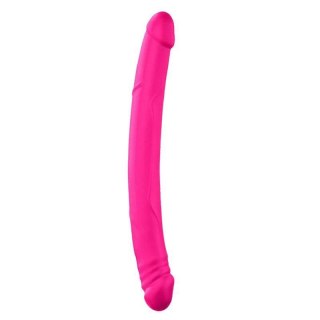 Dildo podwójne silikonowe różowe 42cm REAL DOUBLE DO MAGENTA DORCELL