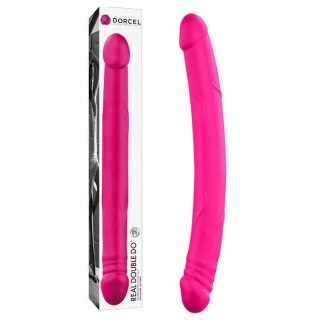 Dildo podwójne silikonowe różowe 42cm REAL DOUBLE DO MAGENTA DORCELL