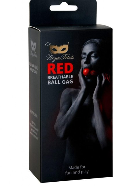 Knebel do ust z systemem ułatwionego oddychania Red Breathable Ball Gag