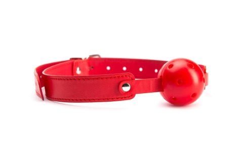 Knebel do ust z systemem ułatwionego oddychania Red Breathable Ball Gag