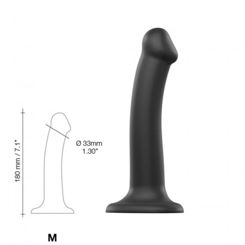 Dildo silikonowe z przyssawką serce czarne Dorcell
