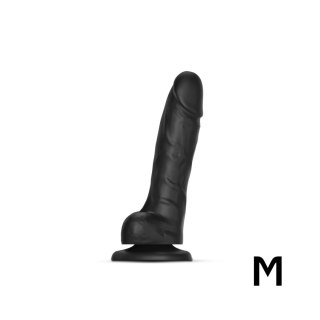 Dildo cyberskóra z przyssawką czarne 18cm black m SLIDING SKIN DORCELL