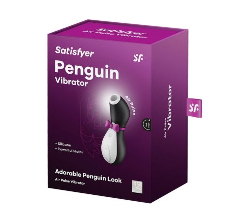Stymulator Powietrzny z Falami Ciśnienia Penguin Czarny - Satisfyer