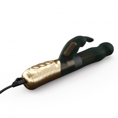 Wibrator Króliczek Obrotowy 2 Silniki USB Czarno-Złoty - Dorcel Baby Rabbit