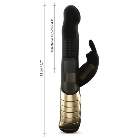 Wibrator Króliczek Obrotowy 2 Silniki USB Czarno-Złoty - Dorcel Baby Rabbit