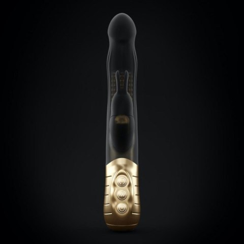 Wibrator Króliczek Obrotowy 2 Silniki USB Czarno-Złoty - Dorcel Baby Rabbit