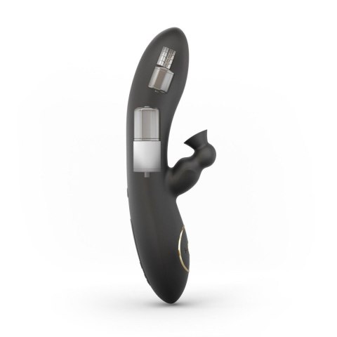 Wibrator Króliczek Z Funkcją Ssania Łechtaczki Silikonowy USB Czarny - Marc Dorcel Divine Rabbit