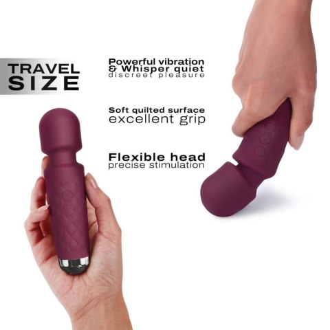 Masażer Wanderful Mini 20 Trybów 8 Poziomów USB Ładowany Fioletowy
