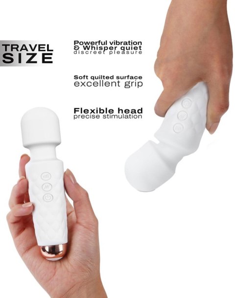 Masażer Mini Wanderful 20 Trybów 8 Poziomów USB Ładowany Biały - Dorcel