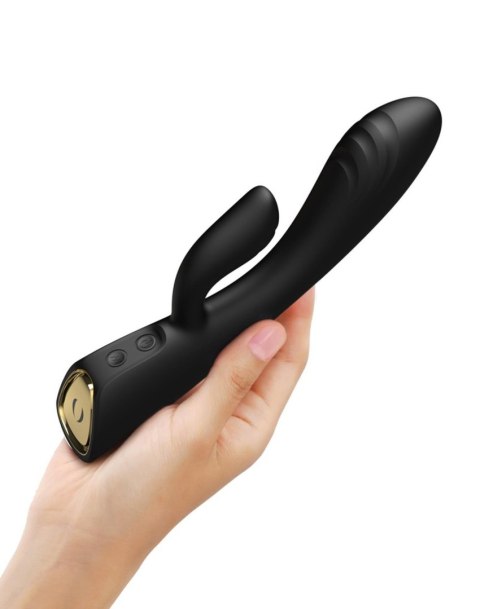 Wibrator Króliczek Z Funkcją Podgrzewania Silikonowy USB - DORCEL Flexi Rabbit Black
