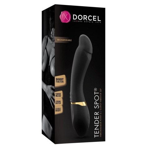 Wibrator Do Punktu G Silikonowy Czarny Akumulatorowy - Marc Dorcel Tender Spot