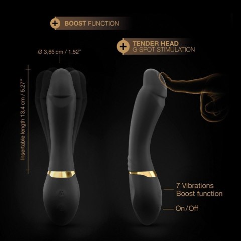 Wibrator Do Punktu G Silikonowy Czarny Akumulatorowy - Marc Dorcel Tender Spot