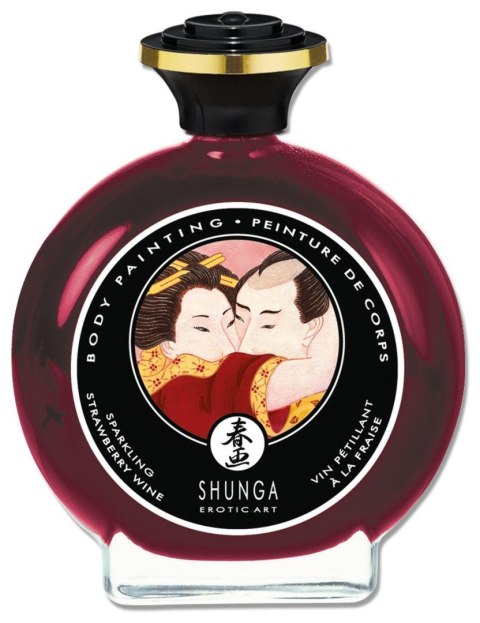 Farbka do ciała jadalna szampan truskawkowy Body Painting Strawberry Sparkling Wine 100ml SHUNGA