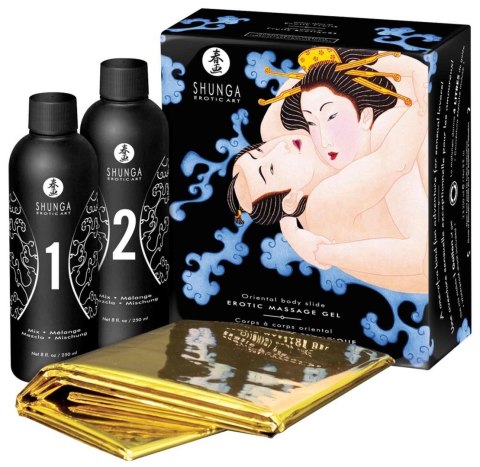 Zestaw kosmetyków o zapachu owowców egzotycznych Gel Massage Exotic Fruits 2x250ml SHUNGA