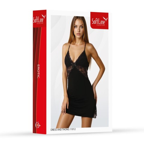 Set dress and thong 11012 black L