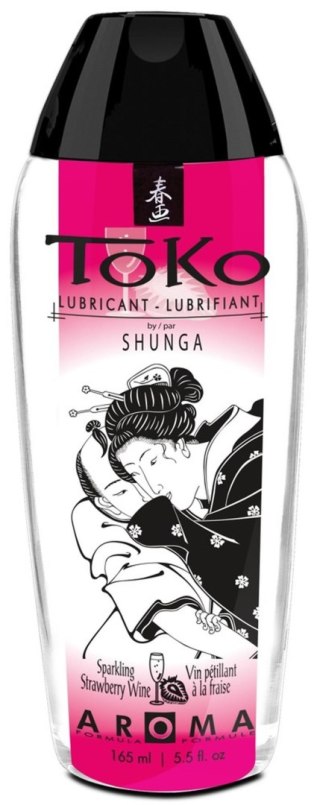 Lubrykant smakowy truskawkowe wino musujące Toko Aroma Strawberry Sparkling Wine 165ml SHUNGA