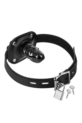 Knebel z dildem czarny r1 GAG WITH SMALL DONG