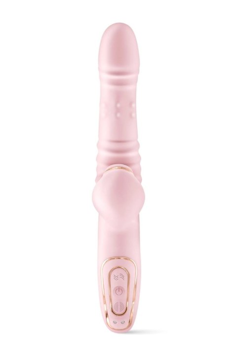 Wibrator Króliczek 5-w-1 Z Funkcją Podgrzewania Rotacją I Tappingiem Różowy Silikonowy - YOBA LIVELY 6-IN-1 RABBIT VIBRATOR
