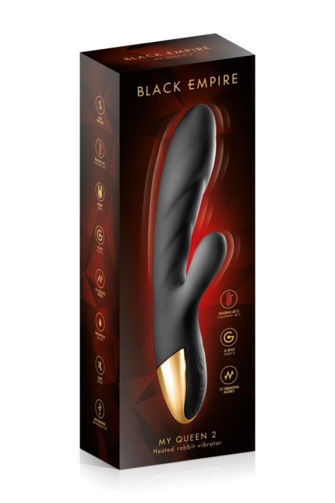 Ulepszony Wibrator Króliczek Z Funkcją Grzania-BLACK EMPIRE