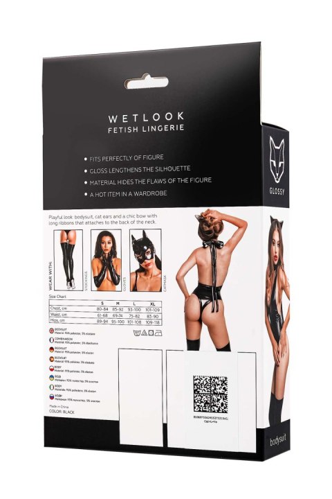 Kostium kotek czarny rozmiar M Glossy Kitti