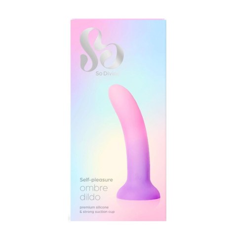 Dildo silikonowe do STRAP-ON różowo-fioletowe 17.8cm Ombre Silicone Dildo SO DIVINE