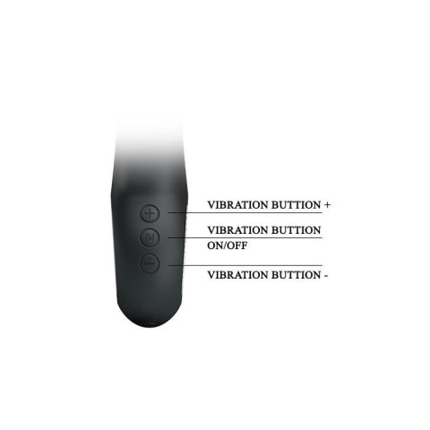 Króliczek Z 7 Funkcjami Wibracji Czarny - PRETTY LOVE CARINA BLACK USB 7 FUNCTION