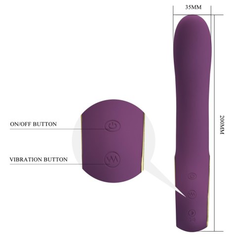 Wibrator Do Punktu G Sterowany Aplikacją Z 12 Funkcjami Wibracji Fioletowy - Pretty Love