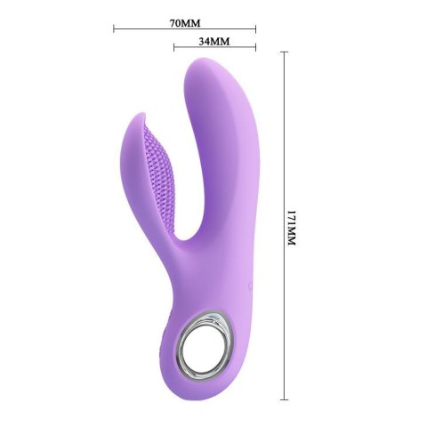 Elegancki Masażer Z Funkcją Stymulacji Punktu G I Łechtaczki Niebieski - PRETTY LOVE CANROL USB BLUE 7 FUNCTION