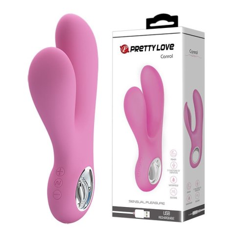 Elegancki Masażer Z Funkcją Stymulacji Punktu G I Łechtaczki Różowy - PRETTY LOVE CANROL USB PINK 7 FUNCTION