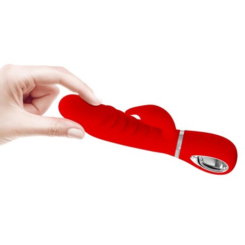 Króliczek Elastyczny Z 7 Funkcjami Wibracji Czerwony Prescott - Pretty Love