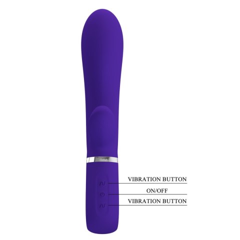 Miękki Wibrator Króliczek Z 7 Funkcjami Wibracji Fioletowy - PRETTY LOVE THOMAS