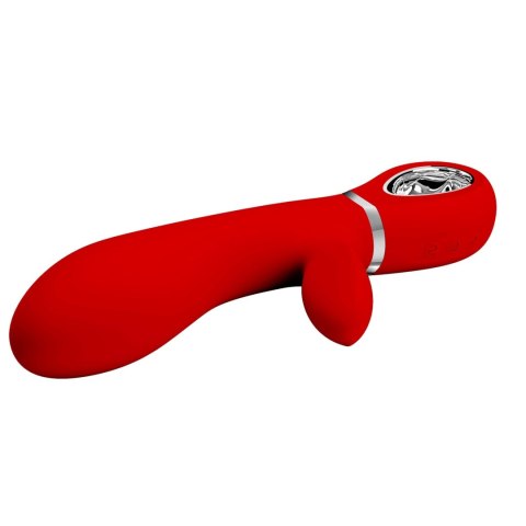 Miękki Wibrator Króliczek Z 7 Funkcjami Wibracji Czerwony - PRETTY LOVE THOMAS