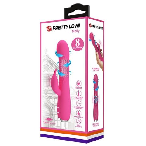 Wibrator Silikonowy Z Funkcją Obrotową - PRETTY LOVE MOLLY